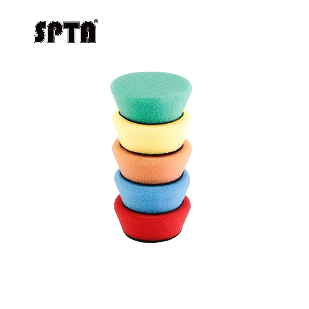 SPTA Set di 5 Spugne per Lucidatura da 1,3"(32mm) e 2"(50mm), Diverse Durezze, per Dettagli e Piccole Aree