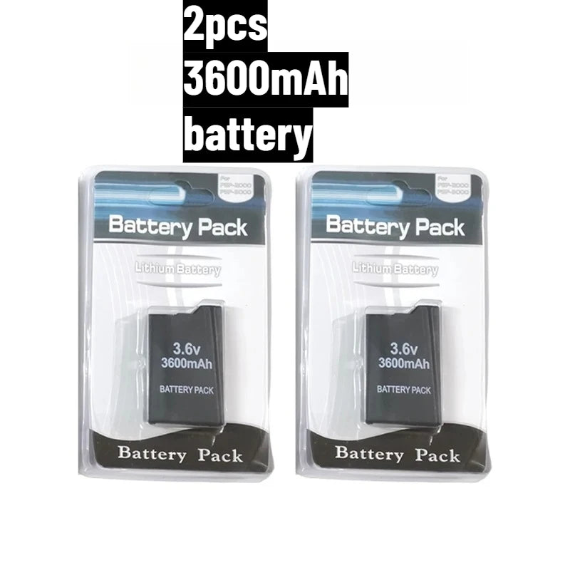 Batteria di Ricambio al Litio 3600/2400mAh per Console di Gioco Portatile PSP2000, Compatibile con PS Lite PSP-2PSP-3004