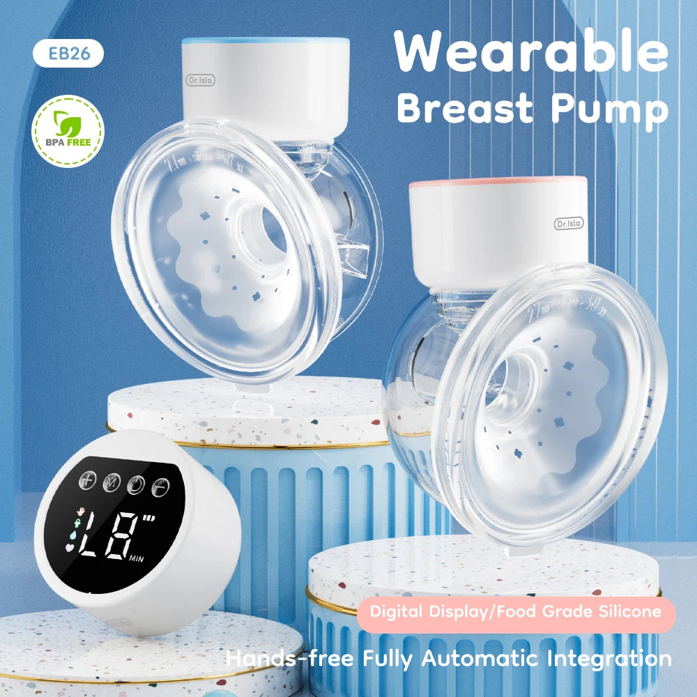 Tiralatte elettrici MAMIJOY con flangia da 19/24 mm Tiralatte indossabile portatile a mani libere Estrattore di latte materno silenzioso e confortevole