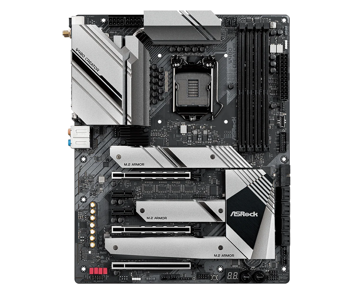 Scheda madre ASRock W480 Creator ATX Intel W480 LGA1200 DDR4 SATA3 WIFI HDMI SPDIF Audio NUOVO per 10/11th Processori Intel Core