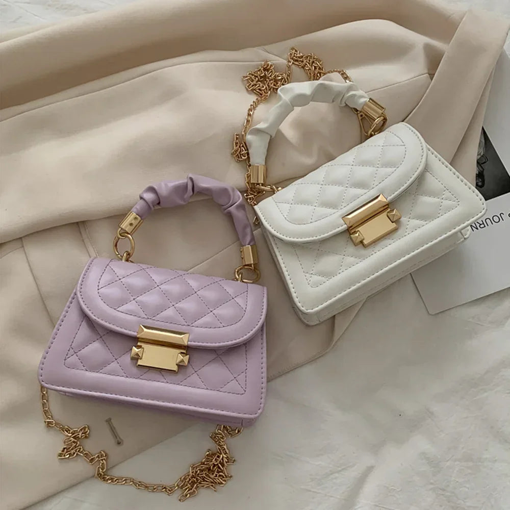 Borse a tracolla in pelle PU da donna piccola borsa a tracolla Designer femminile 2024 nuova catena di moda borsa a tracolla romboidale mini borsa da donna