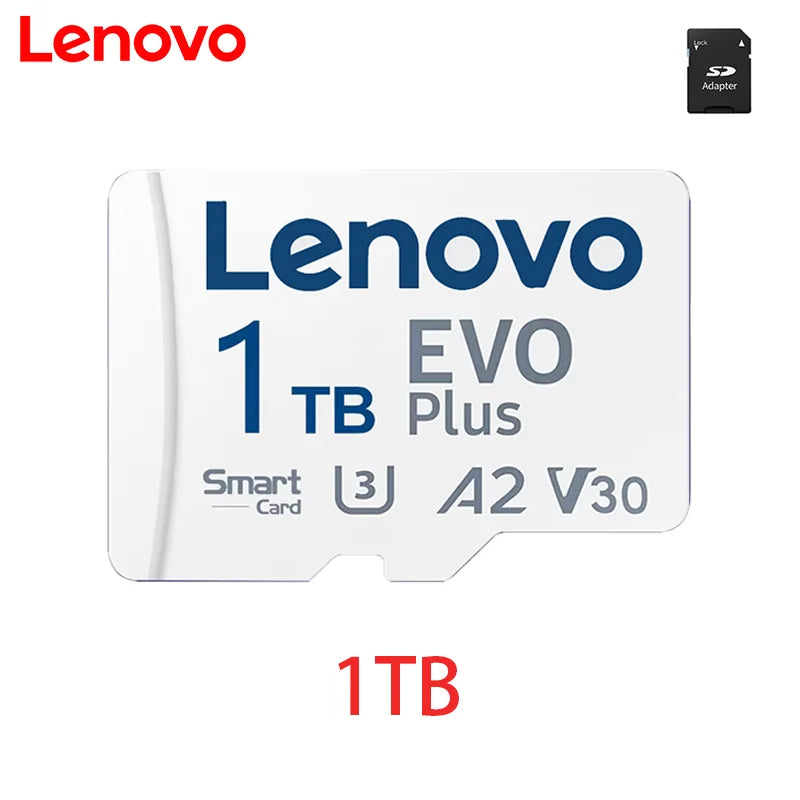 Scheda Micro SD ad alta velocità Lenovo, 1 TB, 512 GB, classe V30, U3, scheda di memoria Micro SD da 256 GB, per la registrazione di video in 4K, scheda TF per droni e action cam.
