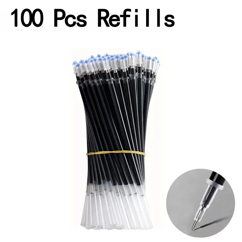 20/50 pezzi Penne gel Set Nero Blu Rosso Ricarica Gel Forniture scolastiche e per ufficio Cancelleria accessori kawaii cancelleria penne carine