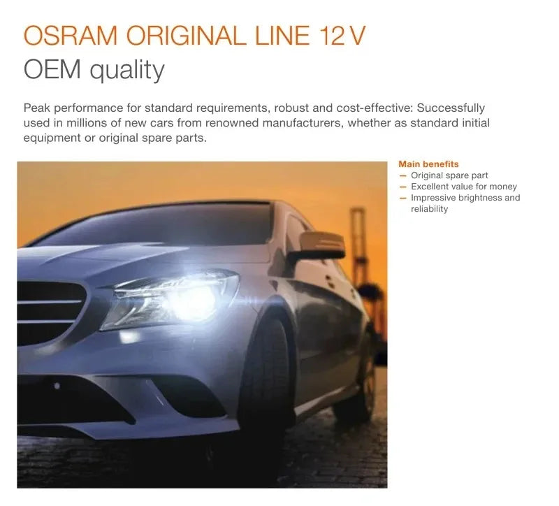 OSRAM CLASSIC H1 H4 H3 H7 Super Rally 12V 100W 80W faro alogeno per auto High Watt lampade autentiche 3200K più luminose (10 pezzi)