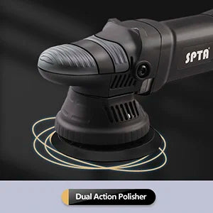 SPTA 5 pollici 780W lucidatrice a doppia azione tampone automatico a velocità variabile con spazzola per pulizia set di tamponi per lucidatura in spugna di lana