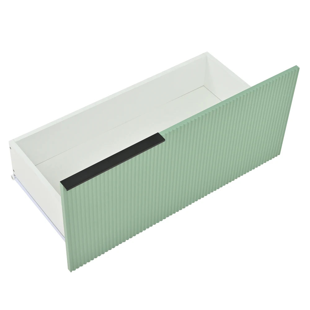 Mobiletto per lavabo da bagno con lavabo in ceramica, lavabo singolo con cassetti in MDF, organizer per mobile da bagno in piedi con lavabo