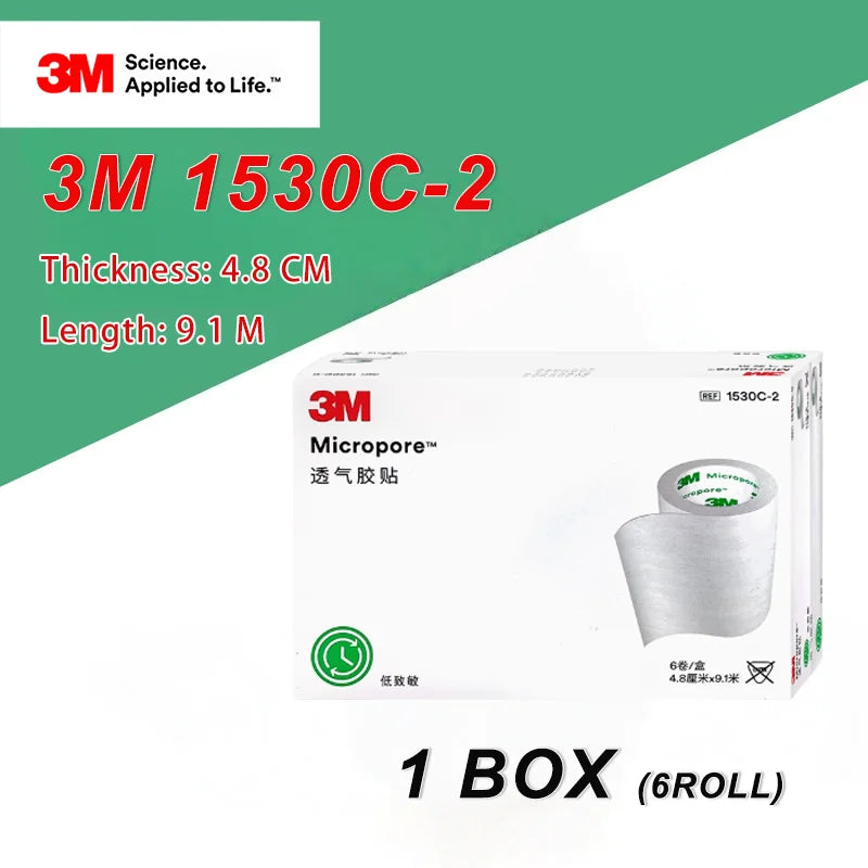 Nastro chirurgico microporoso originale 3M 1530 Nastro ipoallergenico ad adesione delicata bianca altamente traspirante