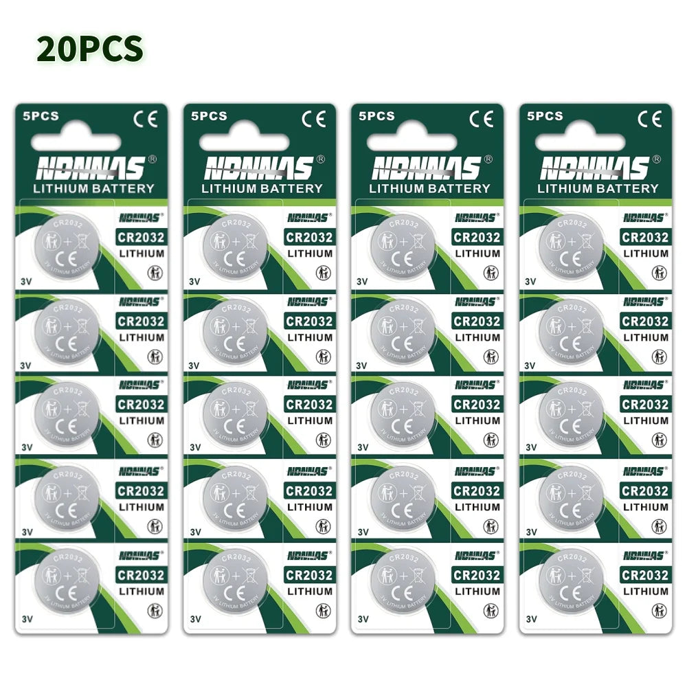 Batterie al litio CR2032 da 3V (5-80 pezzi) per giocattoli, calcolatrici, telecomandi auto, orologi da polso - Batterie a bottone CR2032