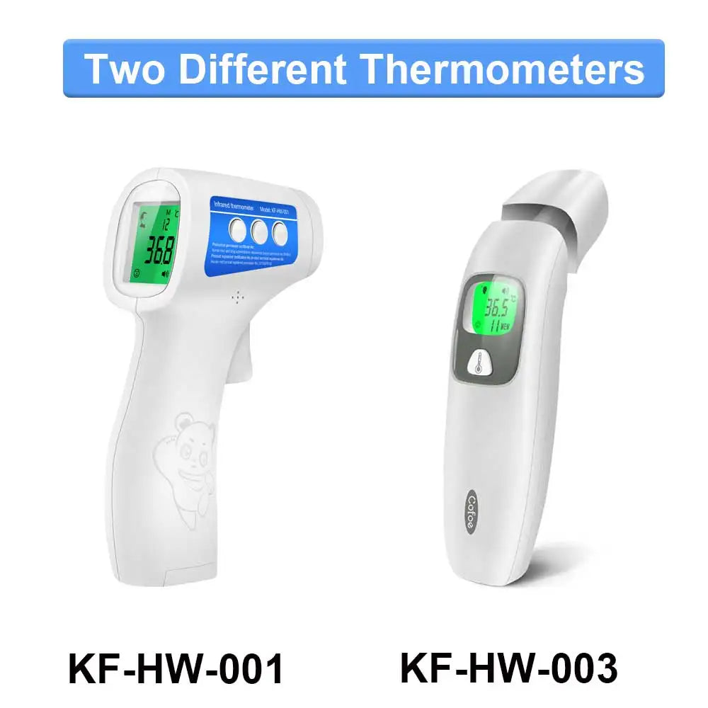 Cofoe Termometro digitale per fronte e orecchie 2 in 1 Termometro medico senza contatto per neonati/adulti ±0,1 ℃ Misura precisa della temperatura