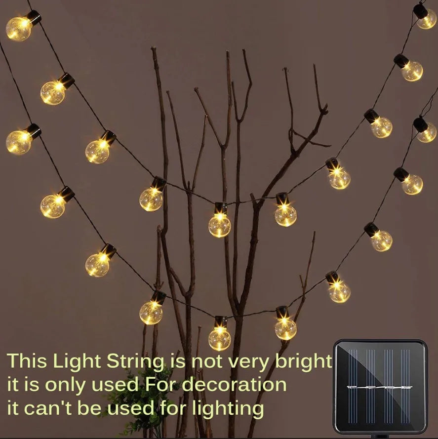 Lampada da fata per esterni a LED con corda a LED, per strada, per Natale, giardino, campeggio, terrazza, decorazione per feste