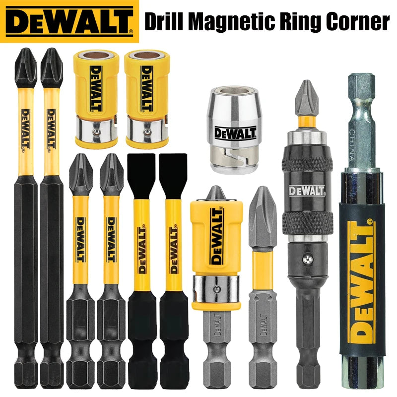 DEWALT Accessori per utensili Serie combinata con intaglio incrociato PH2 89MM 57MM 50MM Asta di prolunga per manica ad anello argento/giallo