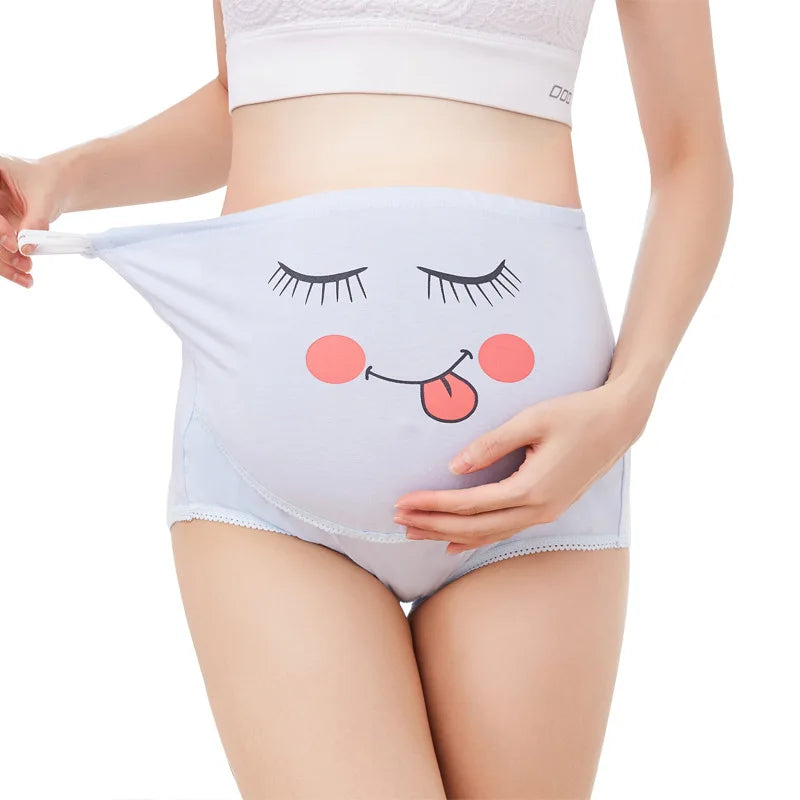 Mutandine di cotone per la biancheria intima di maternità incinta Mutandine vestiti per le donne incinte Slip di gravidanza Intimo di maternità a vita alta