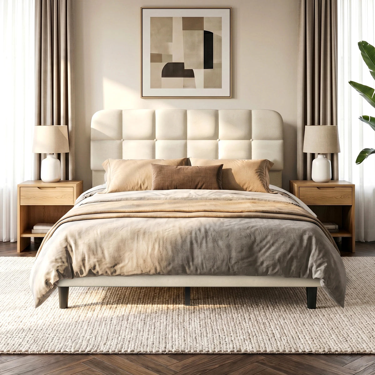 Struttura letto imbottita 140×200 cm, 160×200 cm, letto matrimoniale, stile moderno in velluto, ideale per la camera da letto.