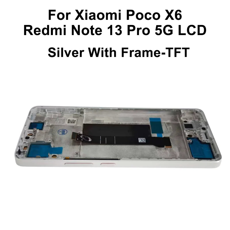 Display OLED per Xiaomi Poco X6, schermo LCD con digitalizzatore touch per Redmi Note 13 Pro 5G, modello 23122PCD1G, assemblaggio per Poco X6 Pro, display LCD K70E.
