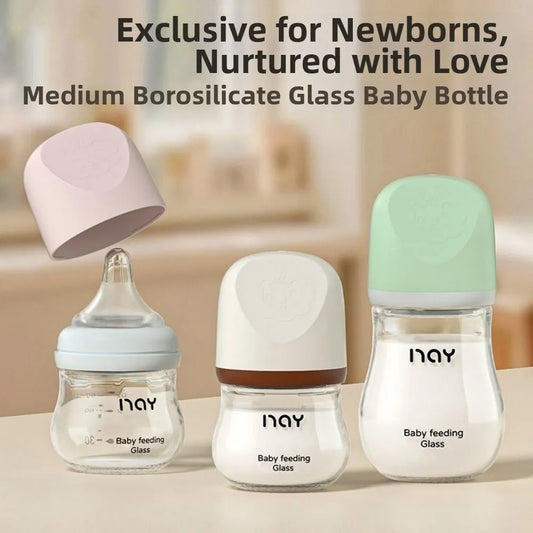 Biberon in vetro Anti-flatulenza Anti soffocamento Biberon neonato 80/160ML Food Grade Baby Bere Tazza Forniture per l'alimentazione