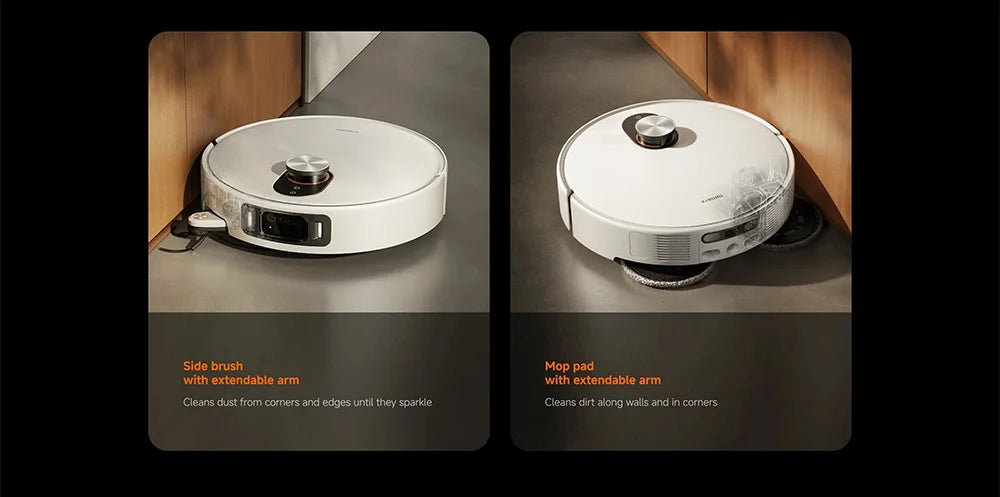 Versione Globale Xiaomi Robot Vacuum 5 Pro Video HD Chiamate Unidirezionali Aspirazione 20000Pa Aspirapolvere Anti-groviglio Senza Problemi Stazione Base Autopulente Mop Estensibile e Spazzola Laterale Controllo Intelligente