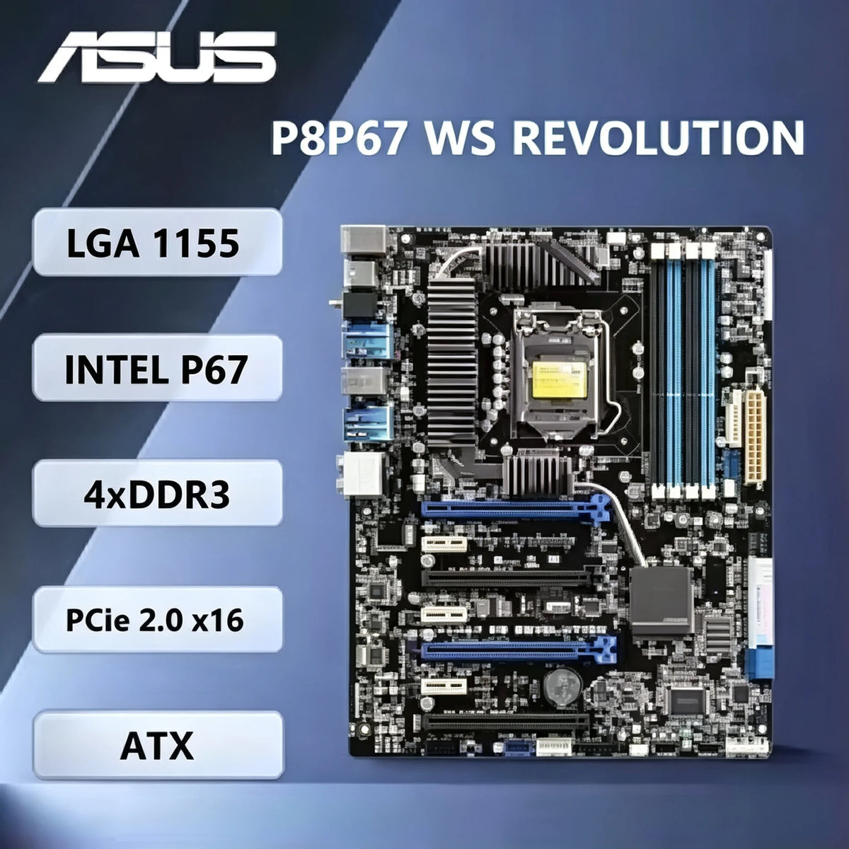 Scheda madre ASUS P8P67 WS REVDLUTIDN LGA 1155 Intel P67 DDR3 32GB supporta CPU Core i3-2125 i5-3550 i7-3770T i5-2500 G2020