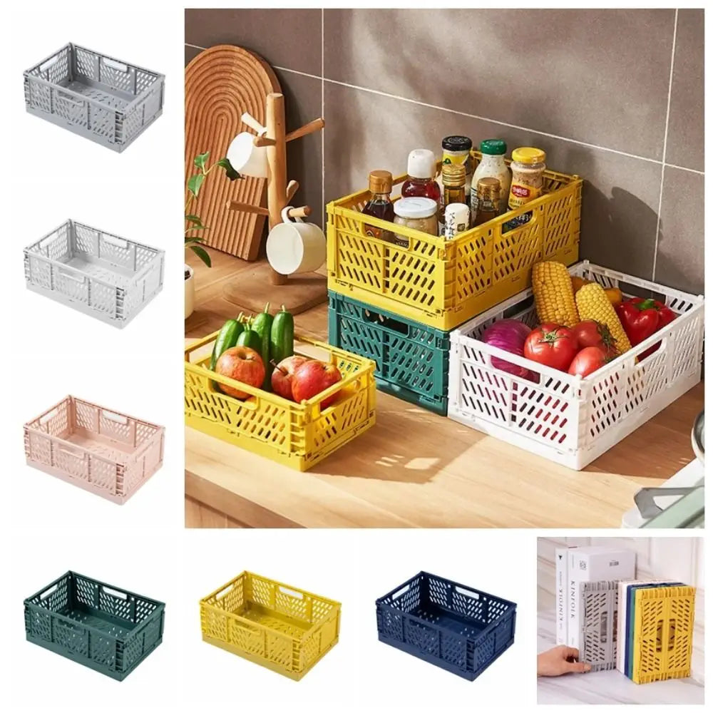 Cassa portaoggetti pieghevole pieghevole Cestini portaoggetti impilabili INS S/M/L Cancelleria in plastica Porta cosmetici Forniture per l'aula