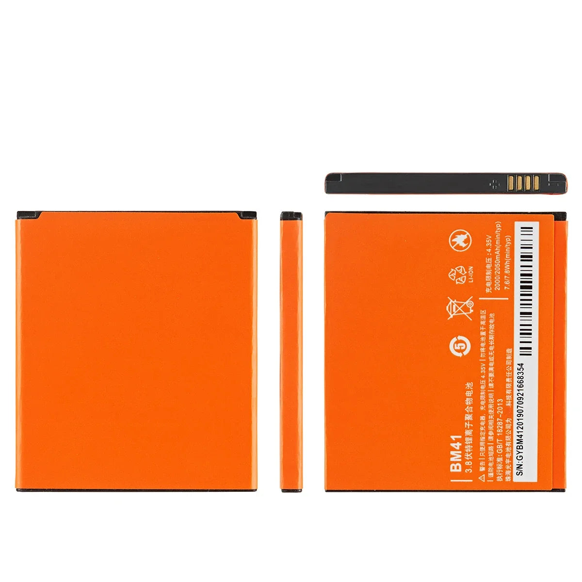 100% batteria originale BM41 2050mAh per Xiaomi Redmi 1S Redmi1S BM41 batterie di ricambio per telefono di alta qualità