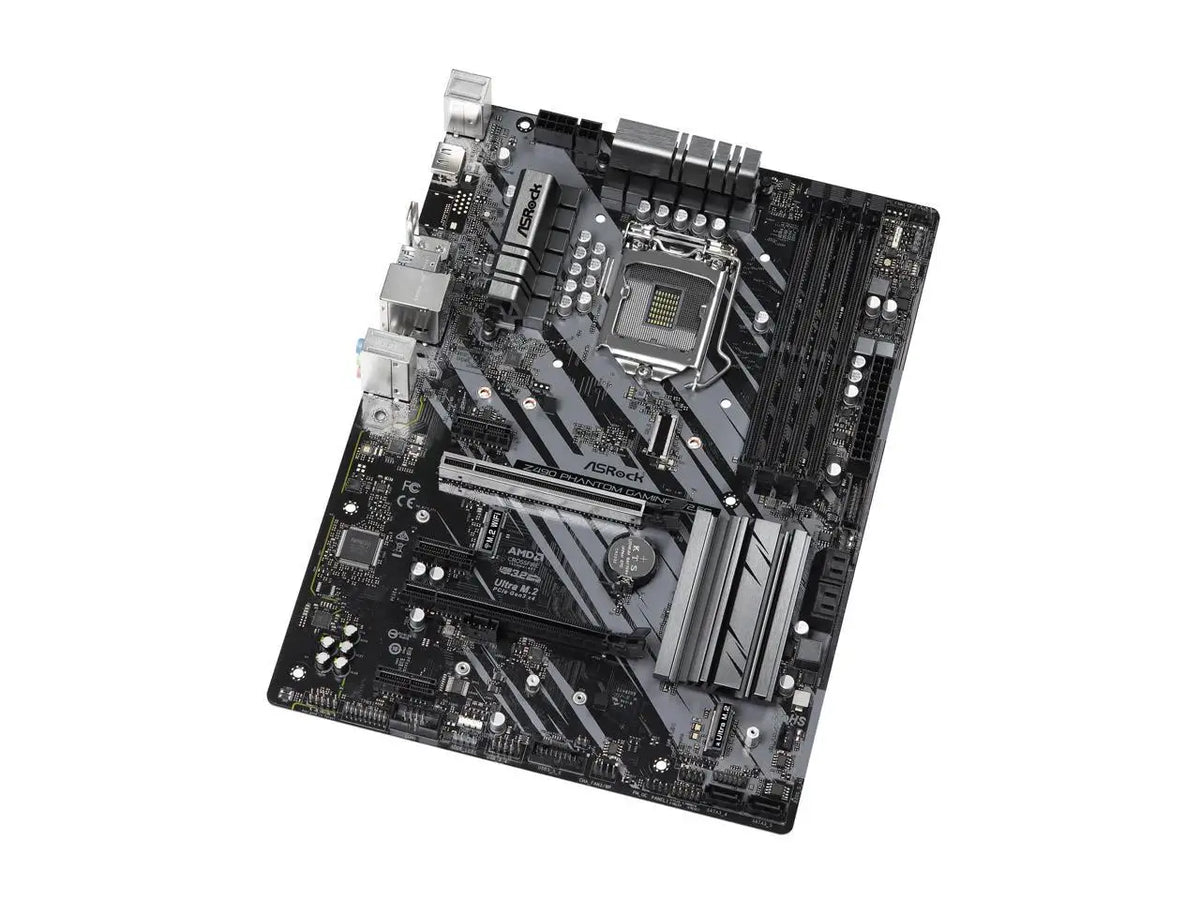 Scheda madre ASRock Z490 PHANTOM GAMING 4/2.5G, chipset Intel Z490, socket LGA 1200, supporto DDR4 fino a 128 GB, SSD M.2 NVMe, compatibile con CPU 10900F, 10105, 10300, G6400.