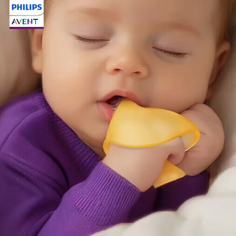 Philips Avent Massaggiagengive Bionico per Neonati in Silicone Liquido Anti Succhiare il Pollice Giocattolo per la Dentizione per Neonati dai 2+ Mesi