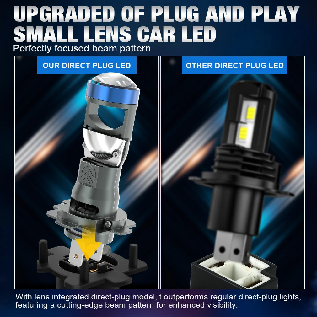 XSTORM Lente del Proiettore Luce H7 Faro A LED Canbus 100W 30000LM Luci A Led per Auto Plug & Play Fascio Alto/Basso Moto Faro