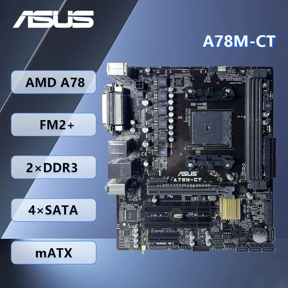 Scheda madre ASUS A78M-CT M-ATX AMD A78 Chipset FM2+/FM2 DDR3 32GB SATA3 DVI-D VGA per AMD Athlon X4/A series