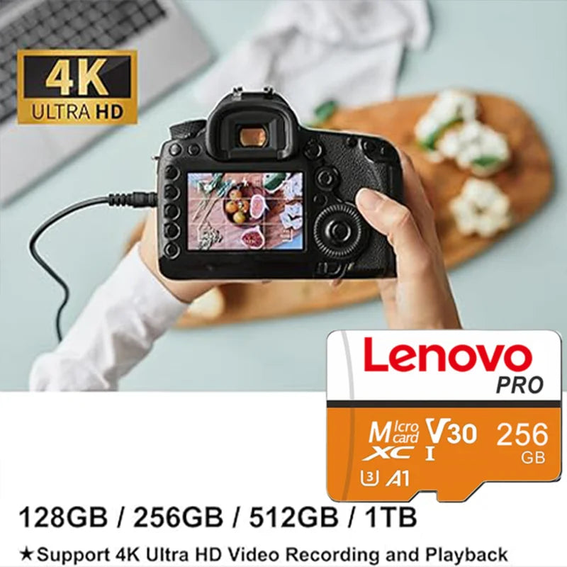 Scheda Micro TF SD Lenovo ad Alta Velocità 512GB 1024G 256GB Classe 10 U3 V30 per DJI Insta360, Registratore di Guida, Memoria Impermeabile