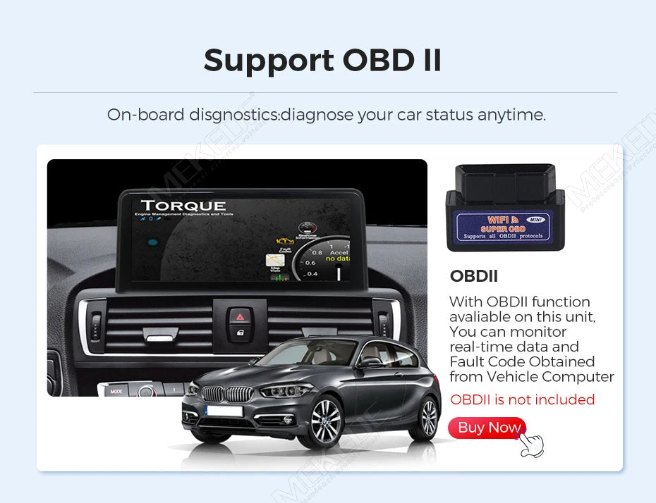 Mekede, autoradio Android da 8,8 pollici, stile originale, con CarPlay wireless e Android Auto, sistema multimediale per BMW X3 F25 e X4 F26 (2014-2016), sistema NBT, 4G LTE, WiFi, Bluetooth, navigazione GPS, lettore video 4K