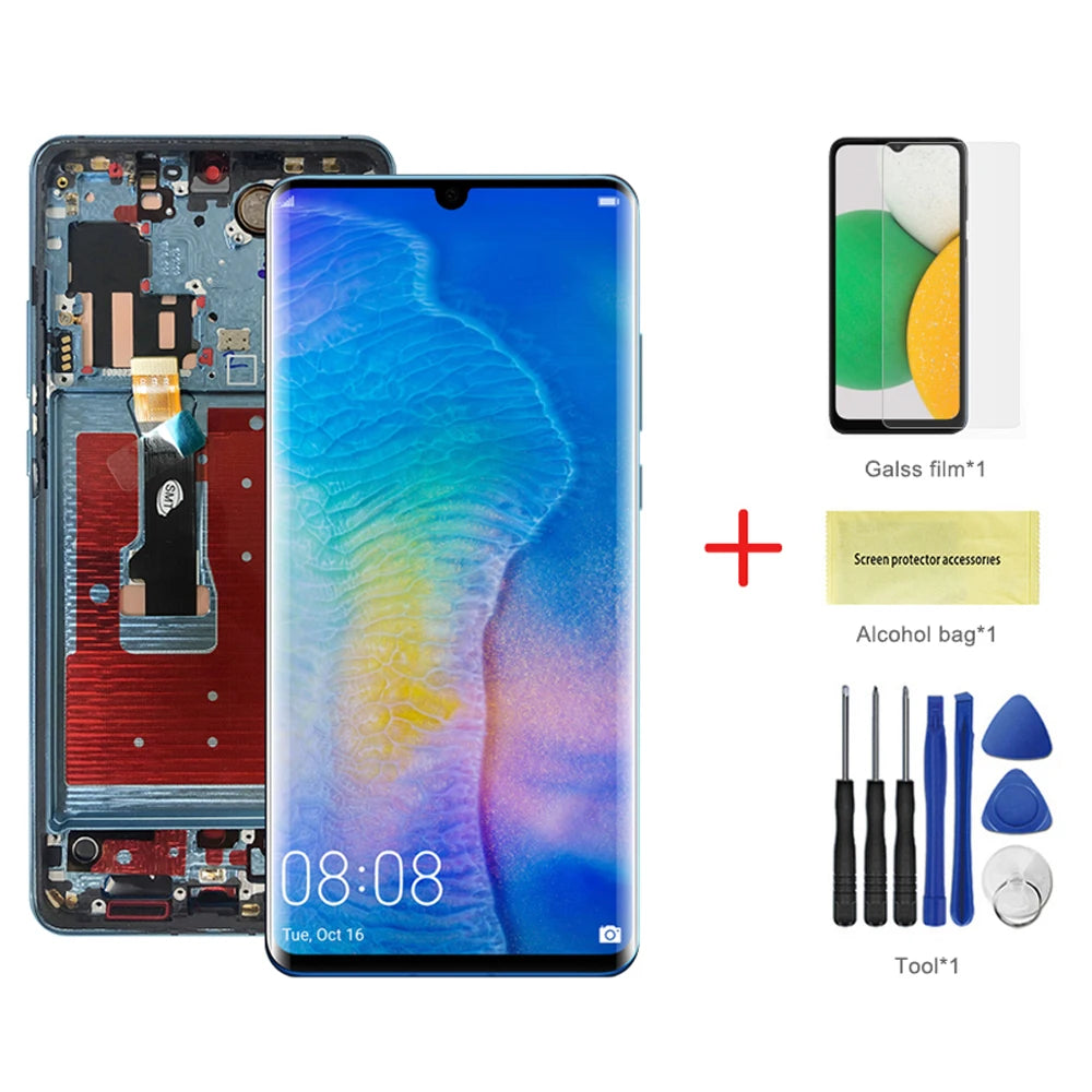 Schermo OLED per pantalla Huawei P30 Pro Display LCD Touch Screen digitale con impronta digitale per sostituzione Huawei P30 Pro VOG-L29