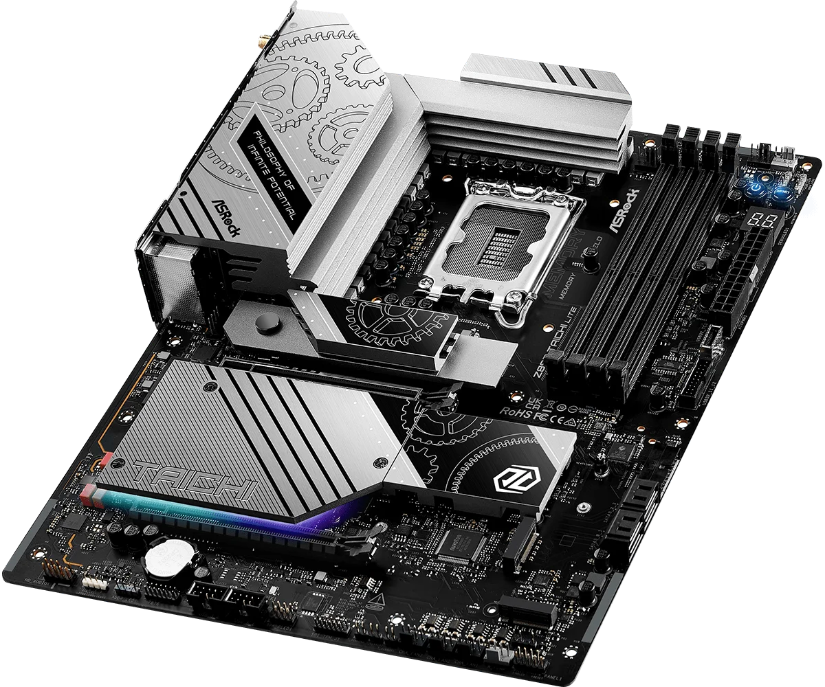 Scheda Madre MSI Z890 TAICHI LITE Intel Z890 LGA1851RL 4xDDR5 256GB ATX Supporta CPU Ultra 9-285K 7-265 5-245K 5-230F 5-225
