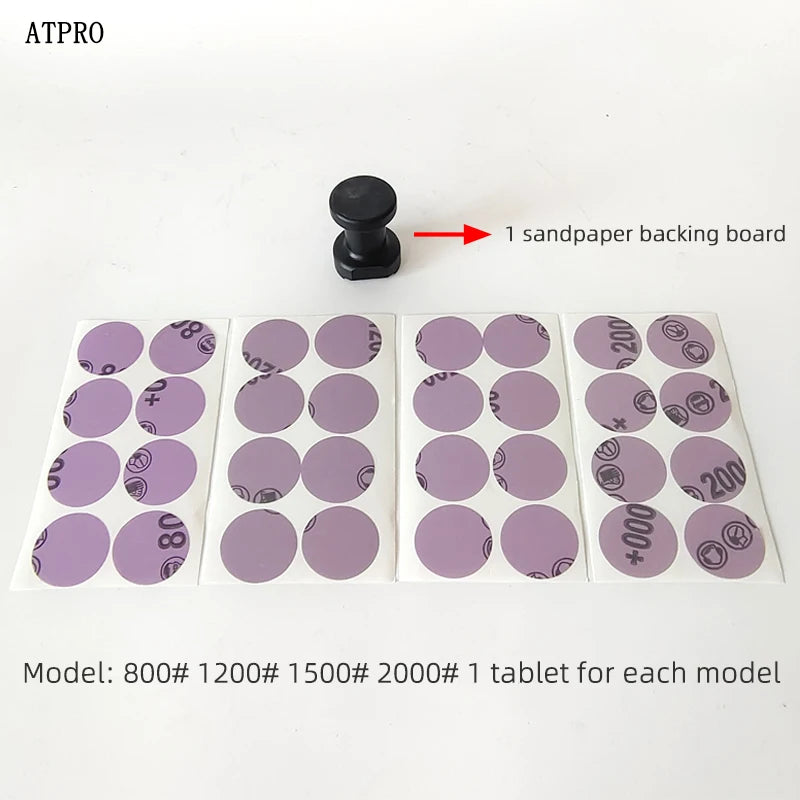 Set di carta vetrata autoadesiva da 32 mm levigatura fine per kit di strumenti per lucidatura a specchio per levigatura a secco di bellezza della vernice per auto