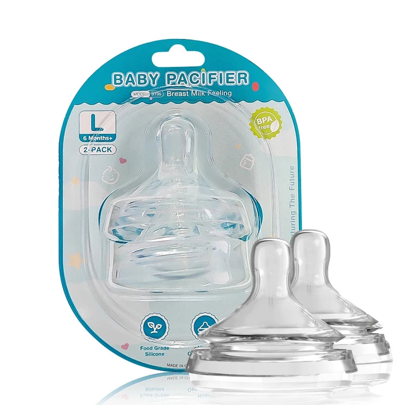 MAMIJOY Ciuccio per neonati 4 pezzi in PP con testa rotonda e foro incrociato in silicone alimentare per neonati da 0-6 mesi, ciuccio per neonati, tettarella per neonati, senza BPA BY05