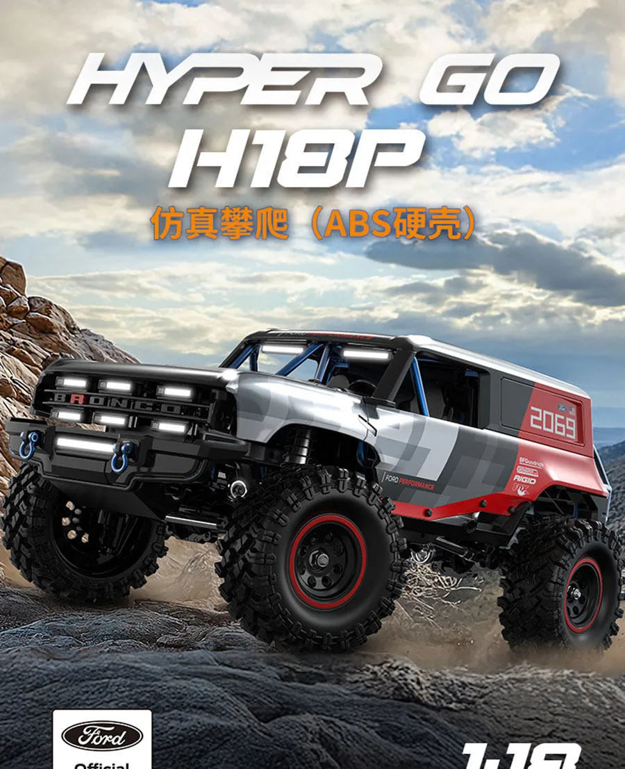 MJX HYPER GO 1/18 H18P Ford Mustang Auto RC Giocattolo con Motore Elettrico Brushless 4WD Veicolo Fuoristrada da Arrampicata Modello di Simulazione Giocattolo