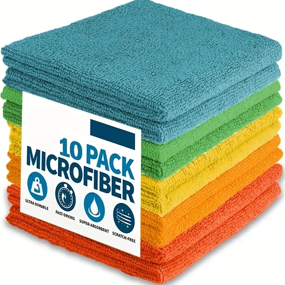 Asciugamano da cucina 5/10/20 pezzi, set di panni per pulizia grigio chiaro in fibra ultrafine, panno assorbente, morbido e smacchiato