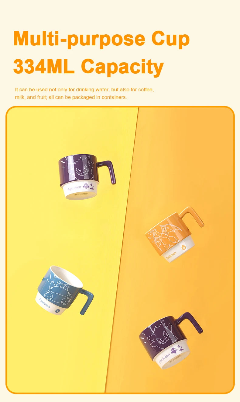 Tazze in Ceramica Pokémon SHUNXIANG, Impilabili, per Caffè, Latte, Tè, Colazione e Succhi, per Bambini