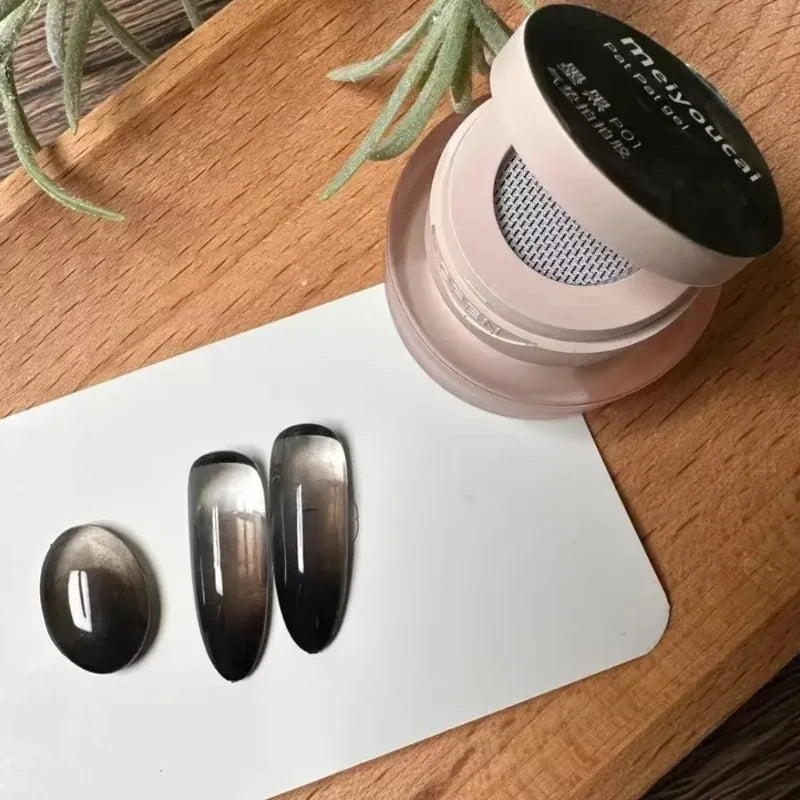 Gel Polish Cushion Effetto Ombre 5ml Nero Bianco Pesca, Gel per Nail Art French, Gel Sfumato UV/LED per Unghie