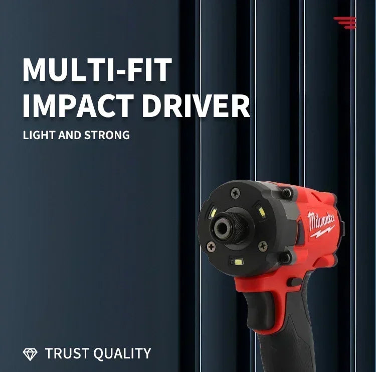 Avvitatore a impulsi senza spazzole Milwaukee M18 con attacco esagonale da 1/4", utensile elettrico compatto a batteria 18V ad alta coppia per il fissaggio di viti