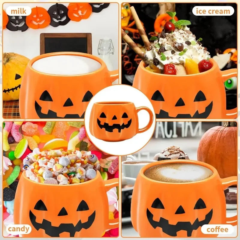1pc 400ml Zucca di Halloween Tazza Decor Modello di Halloween Tazza di Ceramica Carino Zucca Tazza di Caffè di Compleanno Da Tavolo Drinkware Regali