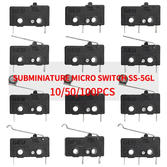 10/50/100PCS SS-5Gl NO/NC/Microinterruttore subminiaturizzato di commutazione, microinterruttore di finecorsa a 3 terminali precablato a 2 terminali