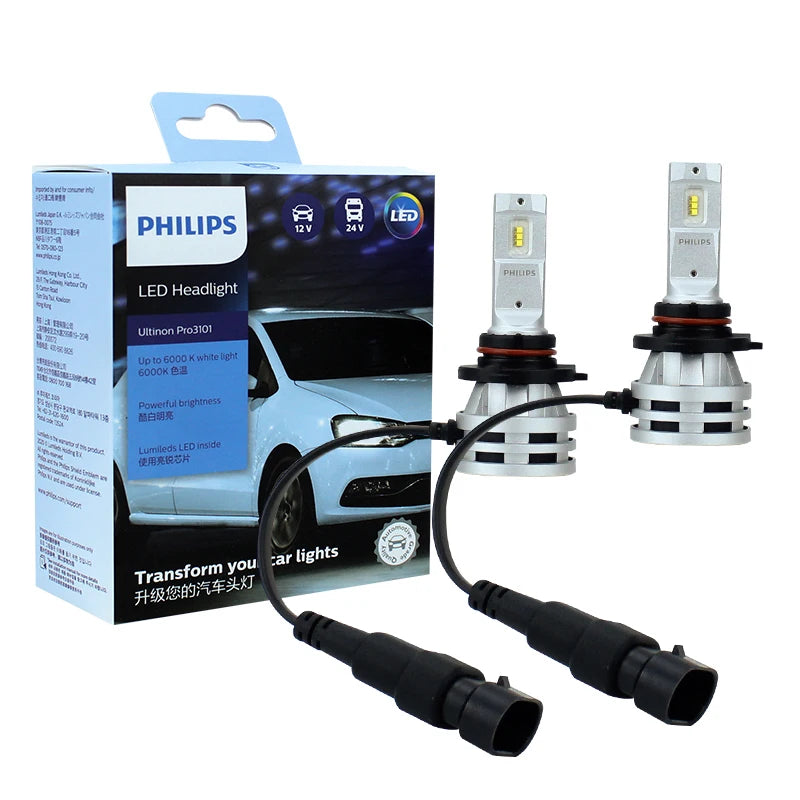 Philips LED H1 H3 H4 H7 H11 Ultinon Pro3101 12V/24V 6000K Bianco brillante HB3 9005 HB4 9006 HIR2 9012 Auto Faro Lampade a LED