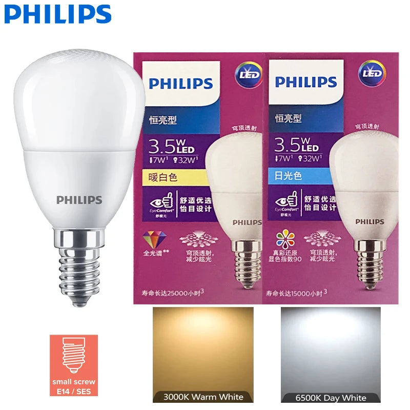 Philips LED E14 Edison Vite P45 Lampadina da golf 3,5W (= 32W incandescenza) MyCare 3000K 6500K Bianco 220V-240V Piccola lampada da interno a LED
