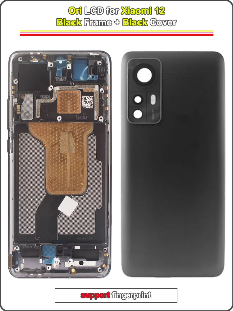 Display AMOLED da 6,28 pollici per Xiaomi 12 (2201123G, 2201123C) - Gruppo digitalizzatore touchscreen LCD con telaio per Xiaomi Mi 12