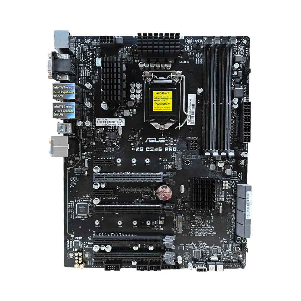 Scheda Madre per Workstation ASUS WS C246 PRO Intel C246 LGA 1151 DDR4 64GB Supporta I3 8300T I5-8500 I5-9600T I9-9900KF ATX