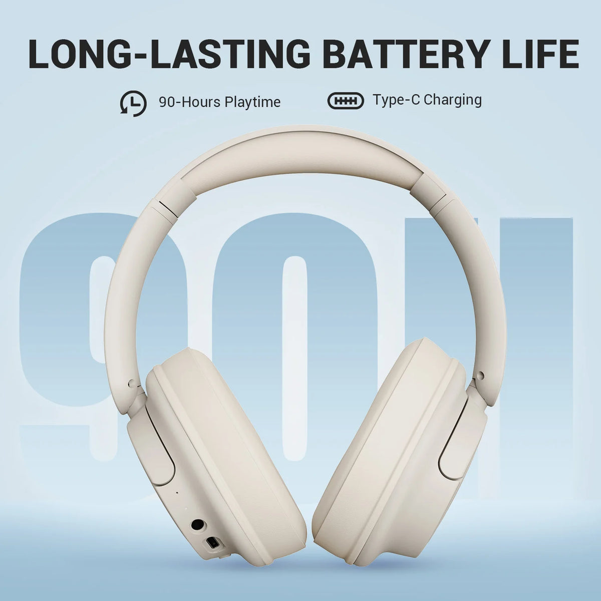 Oneodio EKSA V16 Cuffie wireless Bluetooth 5.3 Cuffie over-ear con microfono Modalità bass/pop Cuffie Hi-res HiFi cablate APP 90 ore