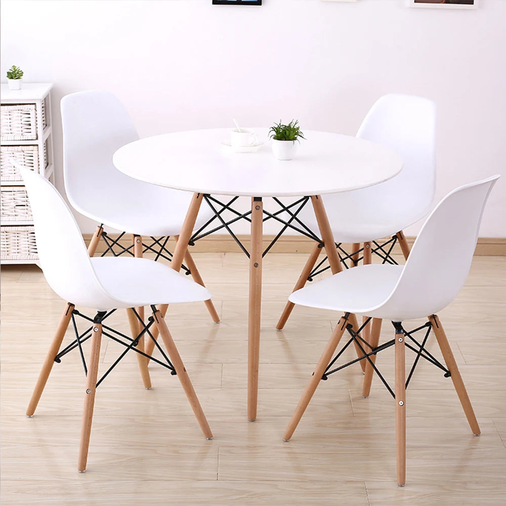 Tavolo rotondo moderno con piano bianco Tavolo da pranzo semplice per il tempo libero Tavolino nordico Tavolo da negoziazione Balcone tulipano (dimensioni: 70 cm)
