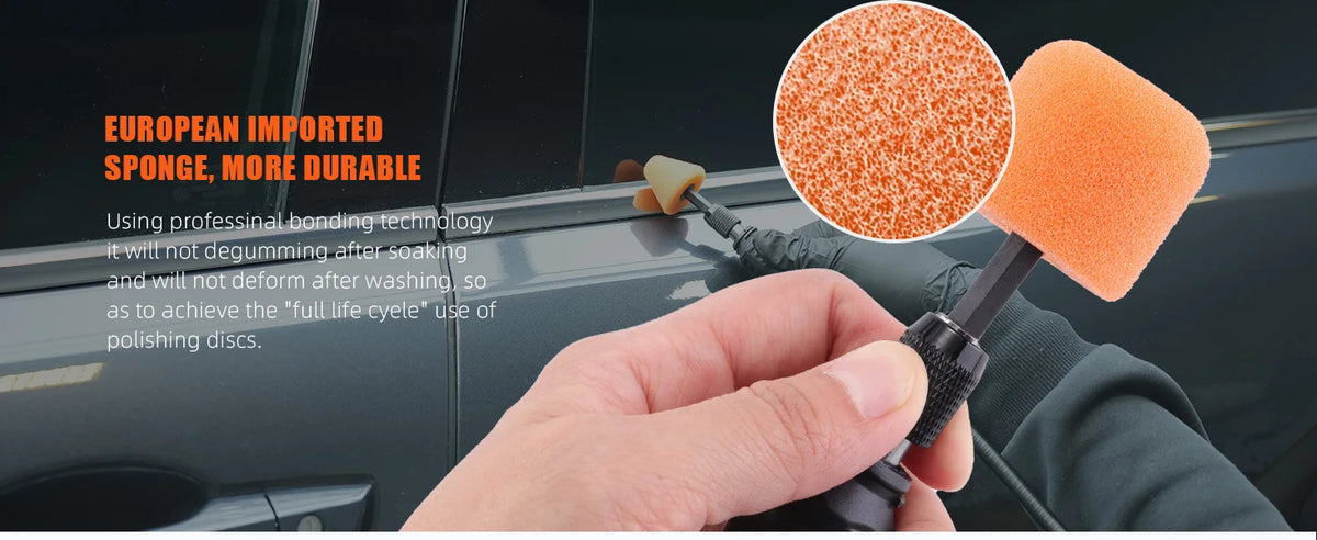 Set di Sfere Lucidanti Flessibili SPTA Mini con Tamburi Conici e Cilindrici per Dettagli Auto e Lucidatura in Spazi Ristretti