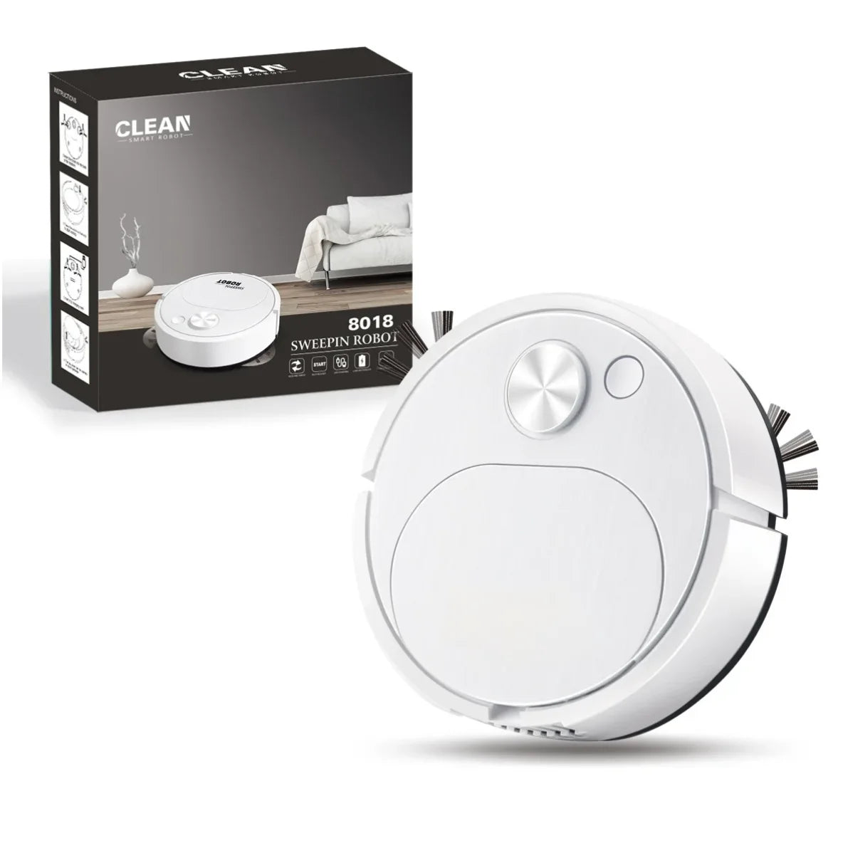 NUOVO USB Spazzare Robot Aspirapolvere Lavare 3 In 1 Smart Wireless 1500Pa Trascina Pulizia Spazzare Pavimento per Home Office