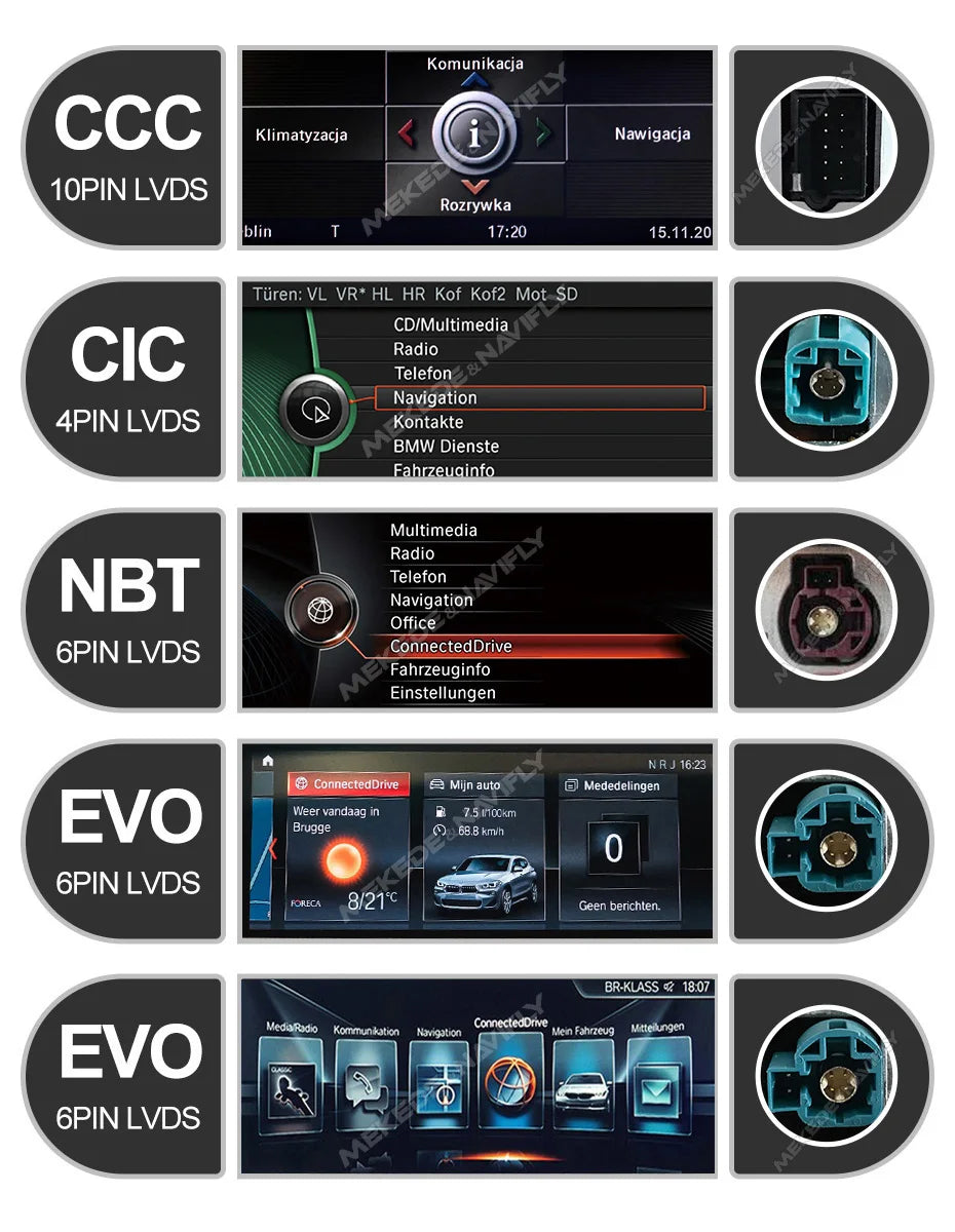 Mekede, autoradio con schermo touchscreen da 8,8 pollici, compatibile con CarPlay wireless e Android Auto, sistema di navigazione GPS, sistema multimediale per auto, sistema operativo Linux, radio per BMW X5 E70 X6 E71 2007-2