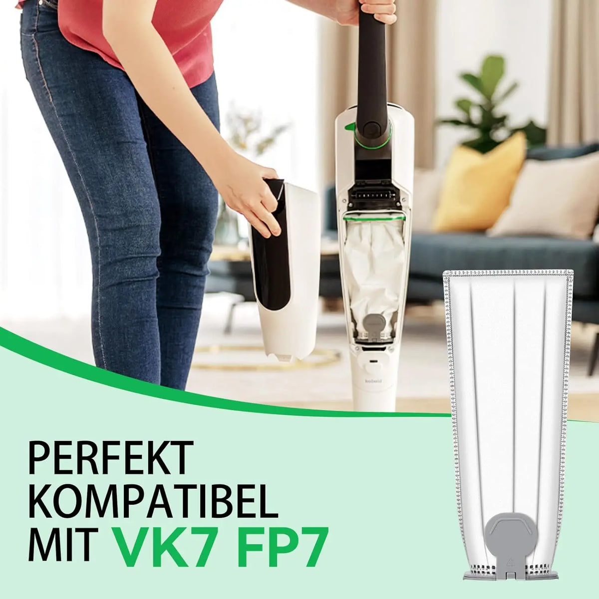Sacchetti per aspirapolvere per Vorwerk Kobold VK7S VK7 FP7S FP7, sacchetti filtro per aspirapolvere a batteria Vorwerk VK7 FP7